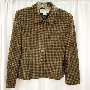Jones New York Olive Green Tweed Blazer/Jacket, Size 10